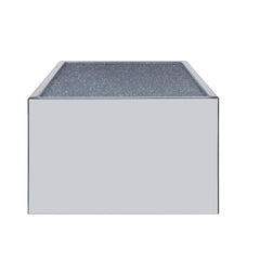 Mesa de centro rectangular Noralie Glam con base de trineo con espejo