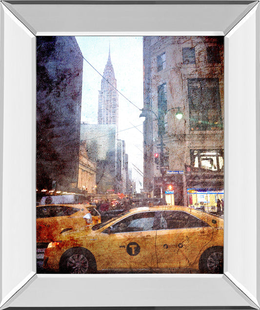 Mirrored Frame Rainy Madison Ave By Acosta