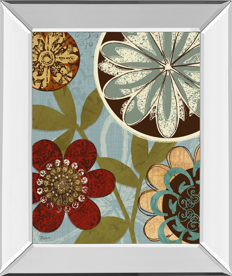 Mirrored Frame Persian Garden I By Katrina Craven