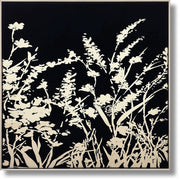 ''Noir Garden Silhouette'' Suede Canvas w/ Metallic