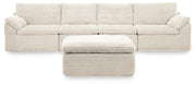 Canefield 4-Piece Sectional with Ottoman