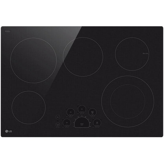 LG 30-inch Built-In Electric Cooktop with UltraHeat™ 3.0kW Element LCE3010SBE IMAGE 1