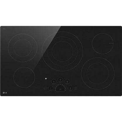 LG 36-inch Built-In Electric Cooktop with UltraHeat™ 3.0kW Element LCE3610SBE IMAGE 1