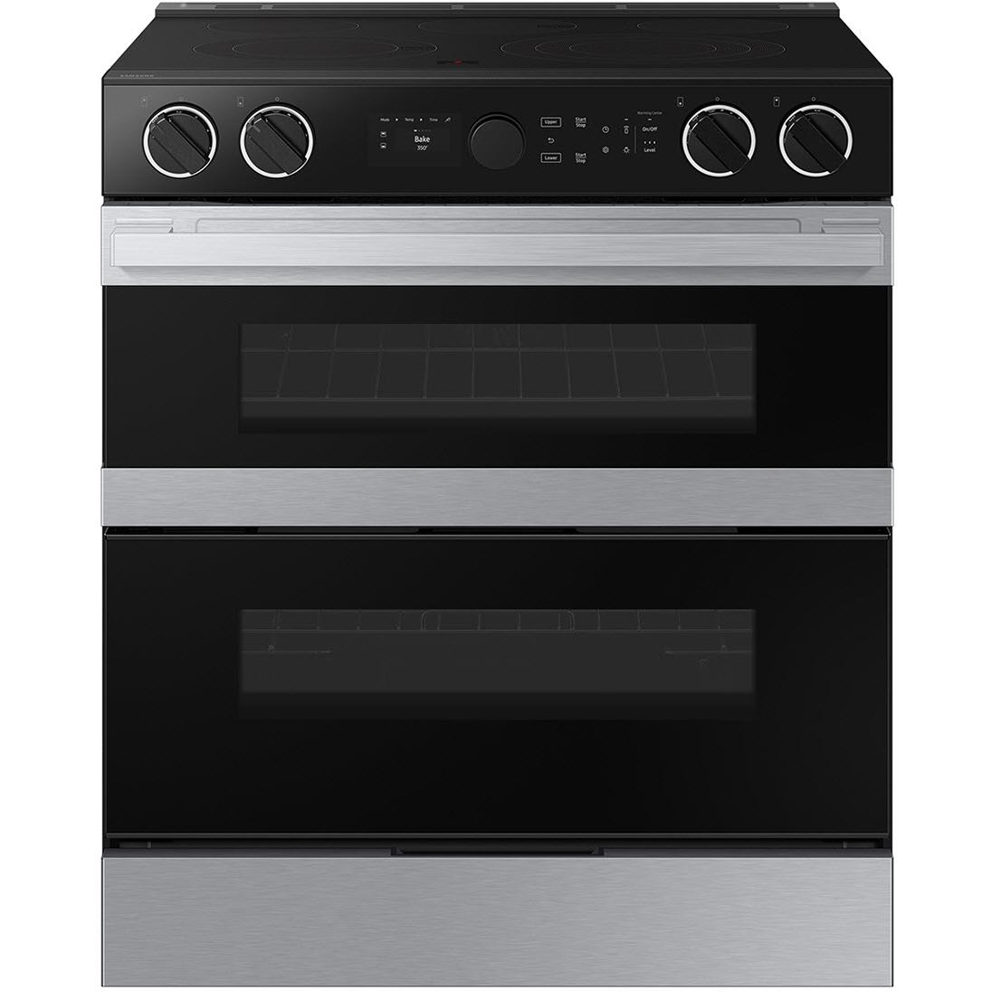  Samsung 30-inch Slide-in Electric Range with Wi-Fi NSE6DG8550SR/AA IMAGE 1