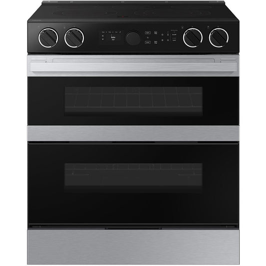  Samsung 30-inch Slide-in Electric Range with Wi-Fi NSE6DG8550SR/AA IMAGE 1