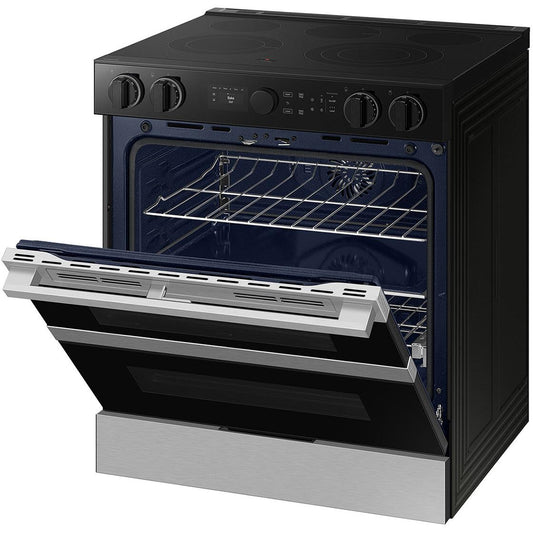  Samsung 30-inch Slide-in Electric Range with Wi-Fi NSE6DG8550SR/AA IMAGE 2