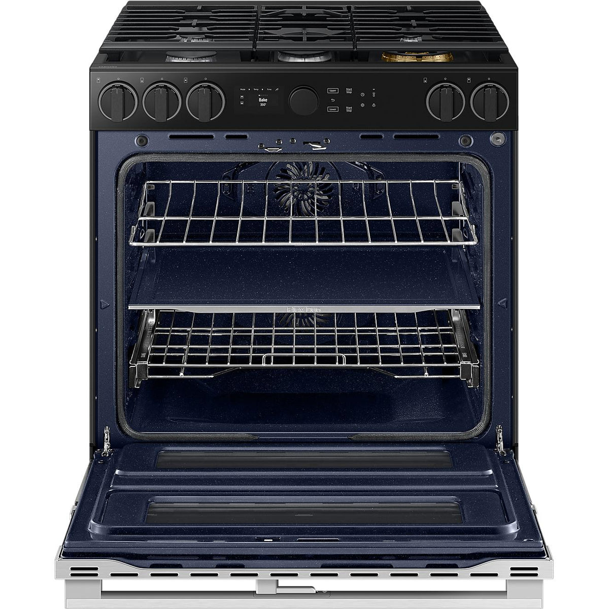  Samsung 30-inch Slide-in Dual Fuel Range with Wi-Fi NSY6DG8550SR/AA IMAGE 2