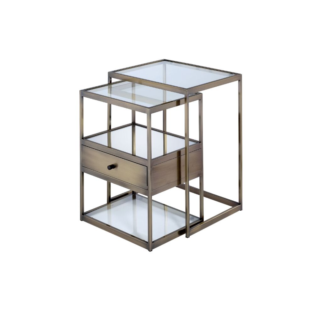 Juego de mesa nido rectangular Enca de 18/16" de largo