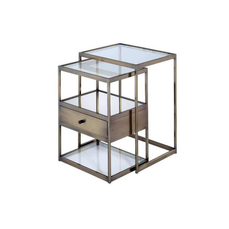 Juego de mesa nido rectangular Enca de 18/16" de largo