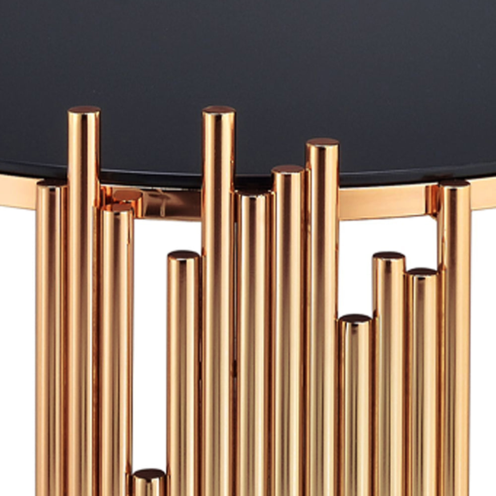 Mesa auxiliar redonda Tanquin de 25" de diámetro