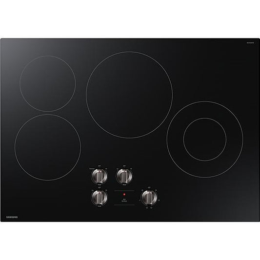  Samsung 30-inch Built-in Electric Cooktop with Knob Controls NZ30FG5332RKAA IMAGE 1