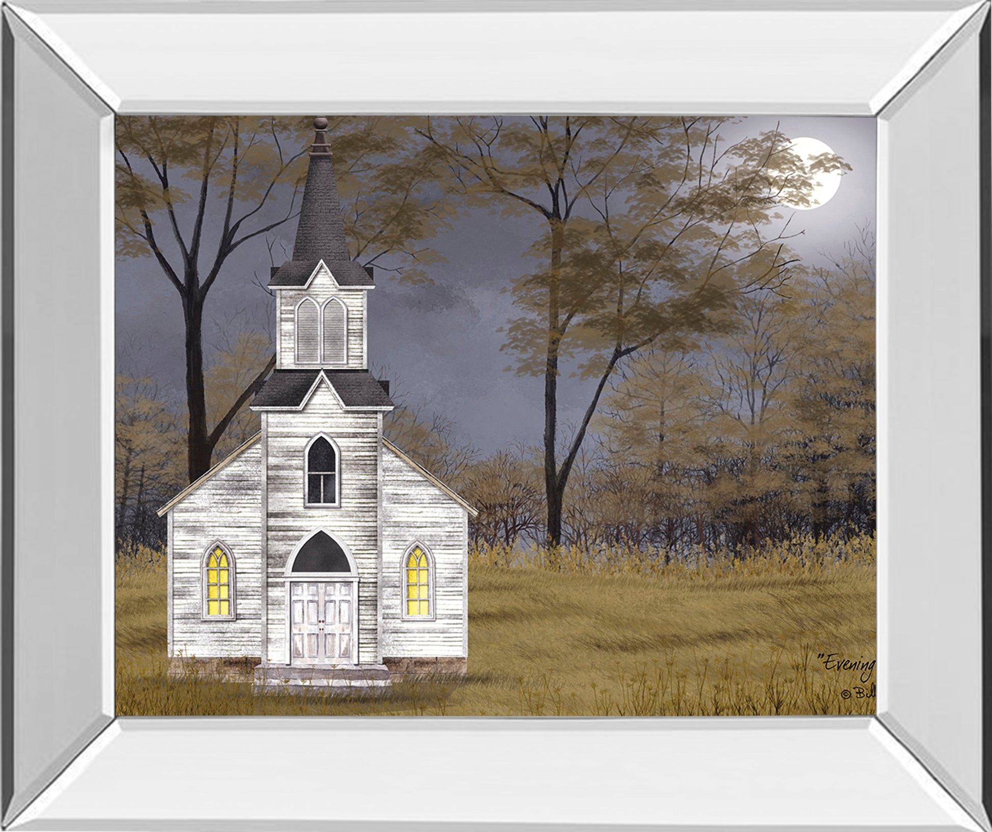 Mirrored Frame Evening Prayer By Billy Jacobs