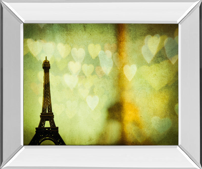 Mirrored Frame Wishful Hearts II By Irene Suchucki