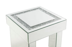 Mesa auxiliar cuadrada Noralie Glam con incrustaciones de diamantes falsos