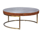 Mesa de centro redonda tapizada Tamas