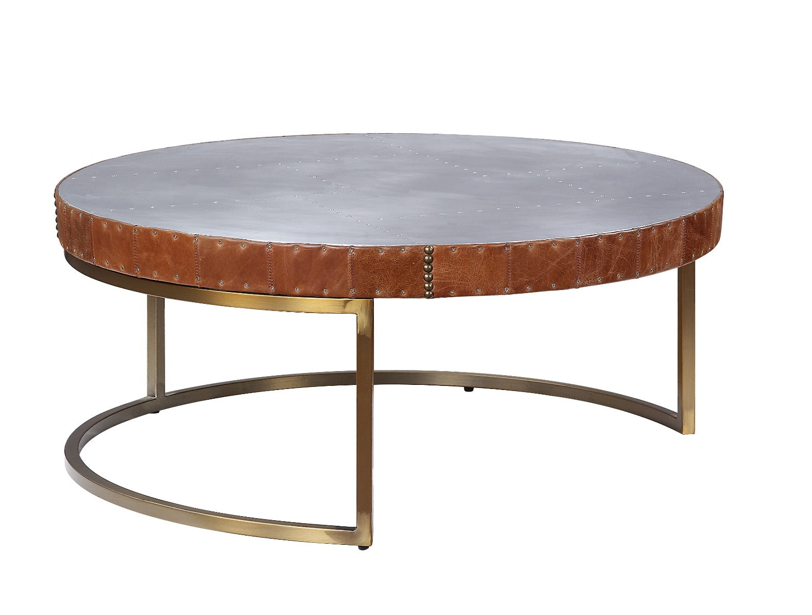 Mesa de centro redonda tapizada Tamas