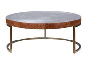 Mesa de centro redonda tapizada Tamas