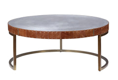 Mesa de centro redonda tapizada Tamas