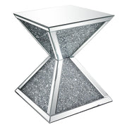 Noralie End Table - Mirrored & Faux Diamonds