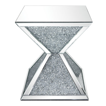 Noralie End Table - Mirrored & Faux Diamonds