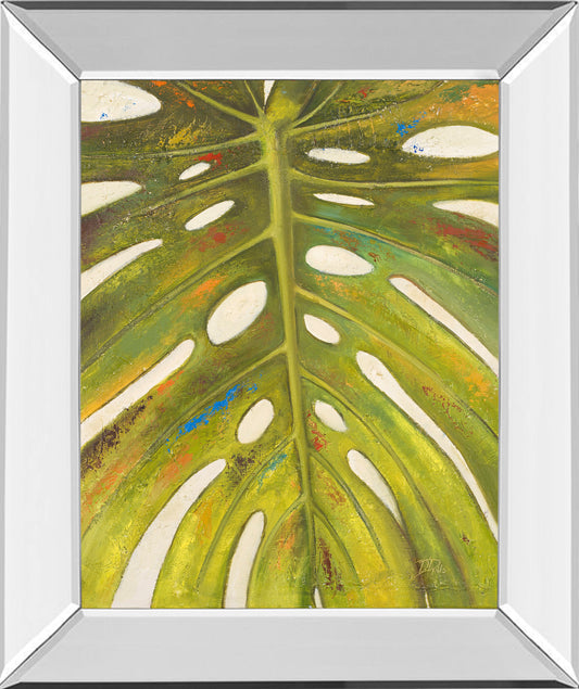 Mirrored Frame Tropical Leaf II By Patricia Pinto