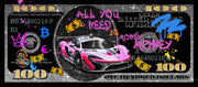 ''Luxury Speed & Wealth Canvas Art '' Hand-painted Gloss Canvas