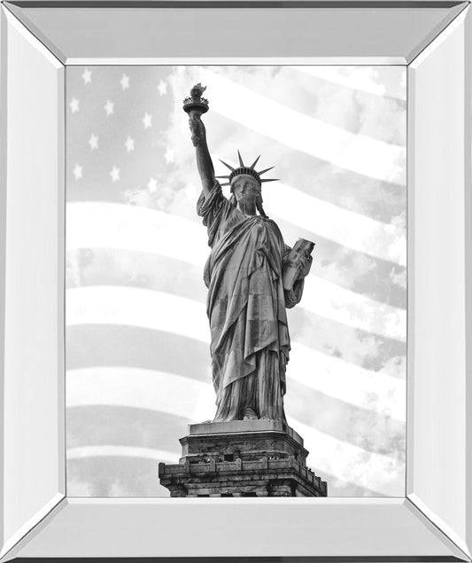 Mirrored Frame Liberty Flag By Roffman, R.