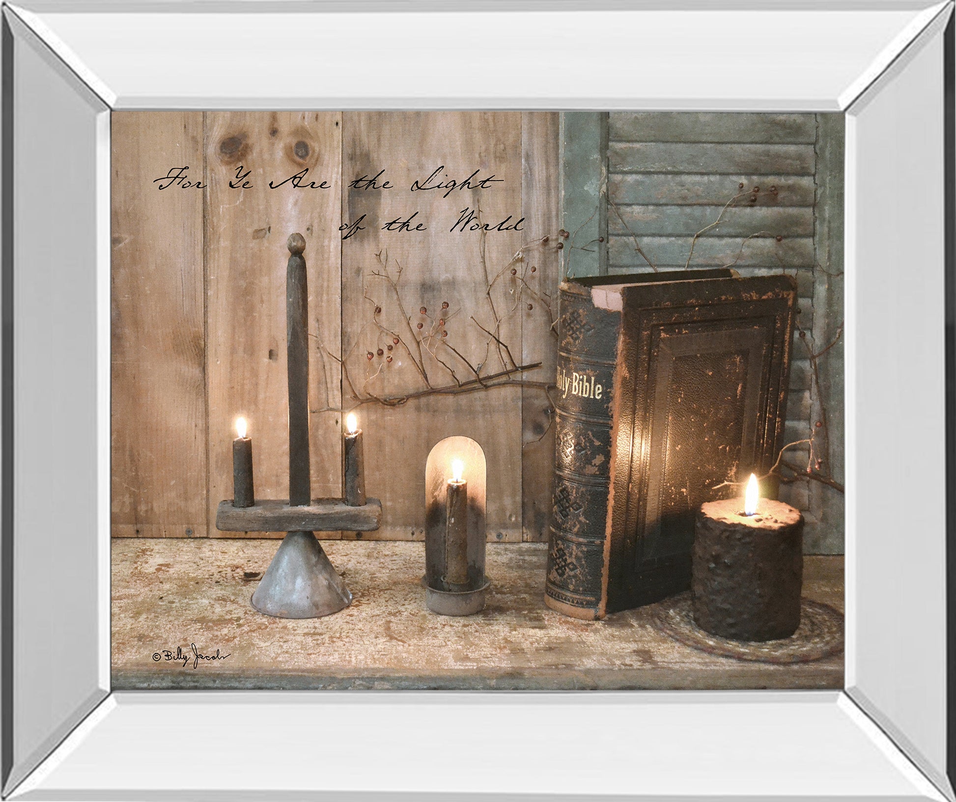 Mirrored Frame For Ye Are The Light By Billy Jacobs
