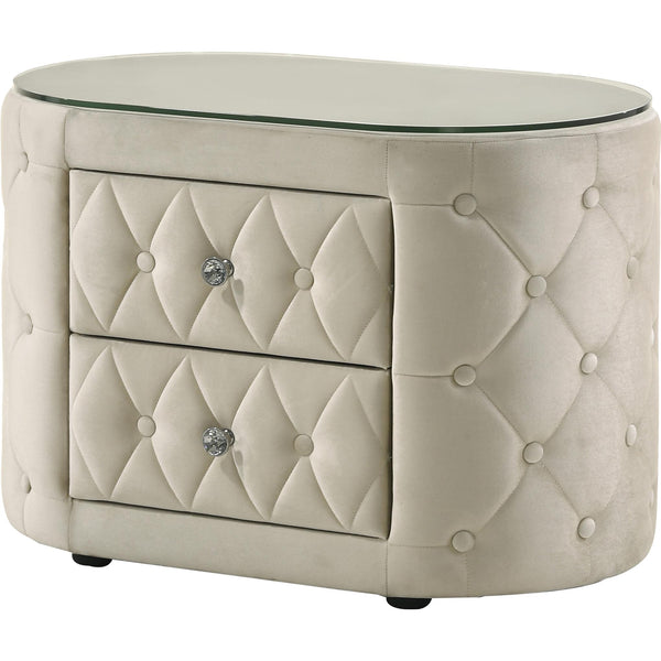 Crown Mark Voltare 5212IV-2 Nightstand - Ivory