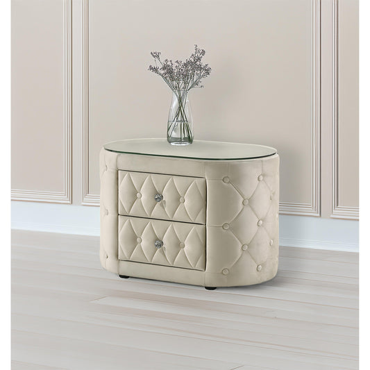  Crown Mark Voltare 5212IV-2 Nightstand - Ivory IMAGE 2