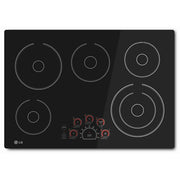 LG 30-inch Built-In Electric Cooktop with SmoothTouch™ Controls LCE3010SB IMAGE 1