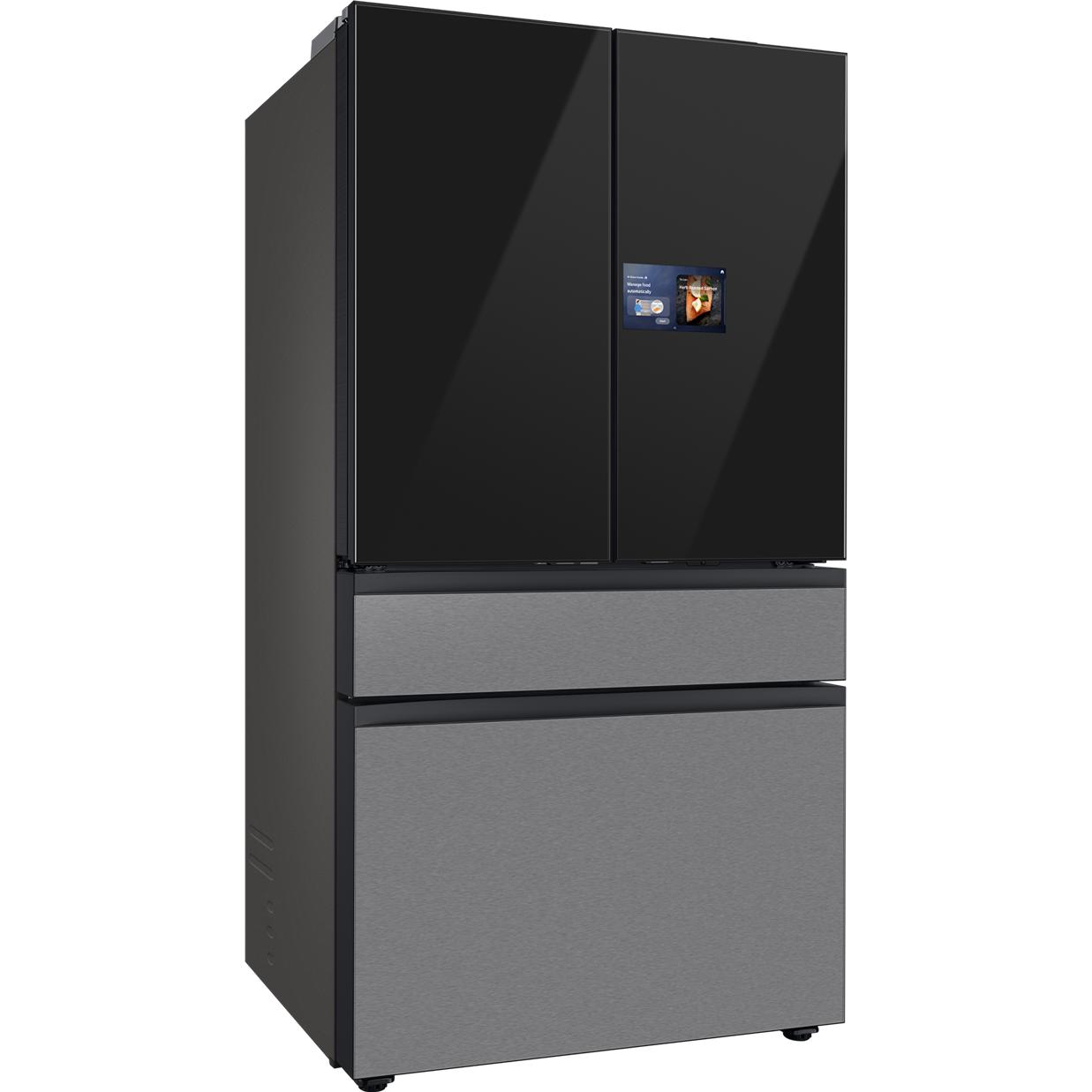  Samsung 36 Inch 23 Cu.Ft. Bespoke AI Counter Depth 4-Door French Door Refrigerator RF90F23BECRAA IMAGE 3