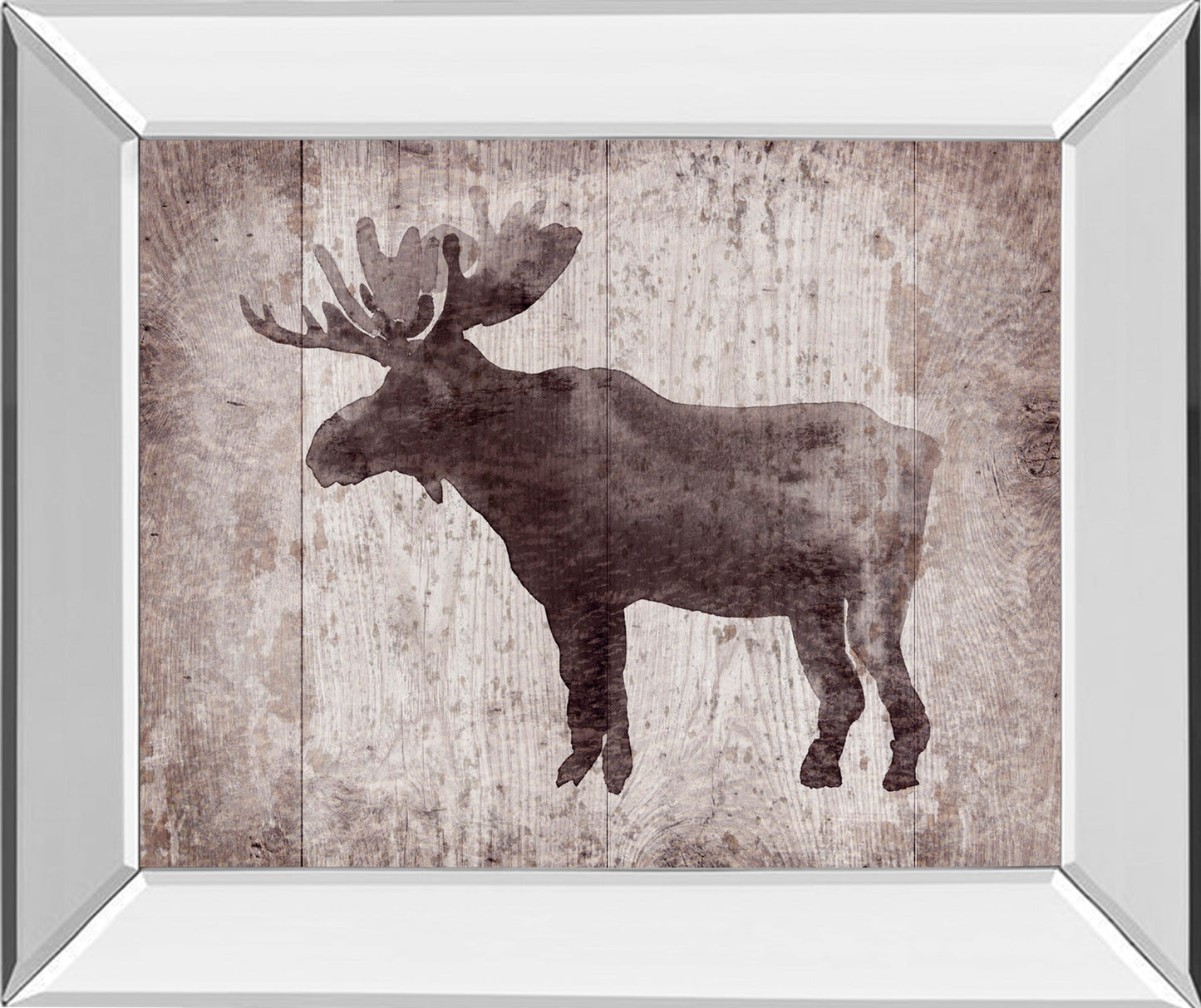 Mirrored Frame Wildnessiv-Timber By Sandra Jacobs