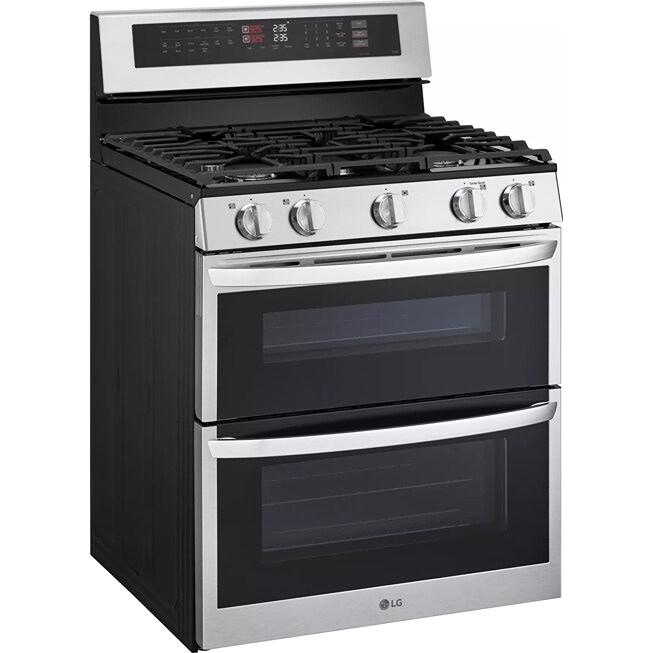  LG 6.9 cu. ft. Smart Gas Double Oven Freestanding Range with ProBake Convection® LDGL6924S IMAGE 2