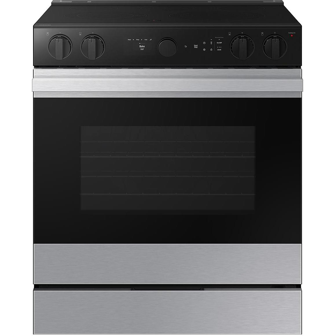  Samsung Bespoke 6.3 cu. ft. Smart Slide-In Electric Range with Air Fry NSE6DG8502SR/AA IMAGE 1