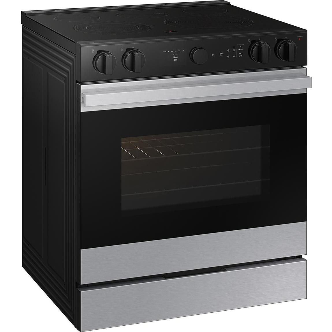  Samsung Bespoke 6.3 cu. ft. Smart Slide-In Electric Range with Air Fry NSE6DG8502SR/AA IMAGE 2