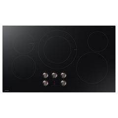  Samsung 36-inch Built-in Electric Cooktop with Knob Controls NZ36FG5332RK/AA IMAGE 1
