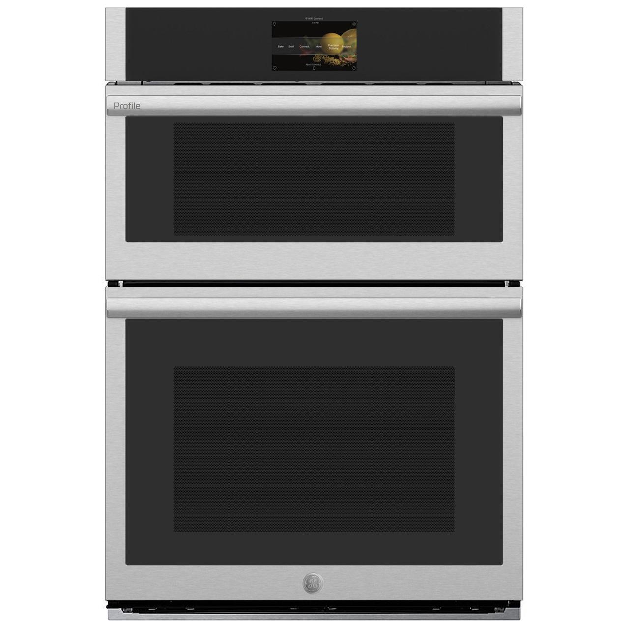  GE Profile 30-inch Combination Double Wall Oven with Advantium® Technology PT9900SWSS IMAGE 1