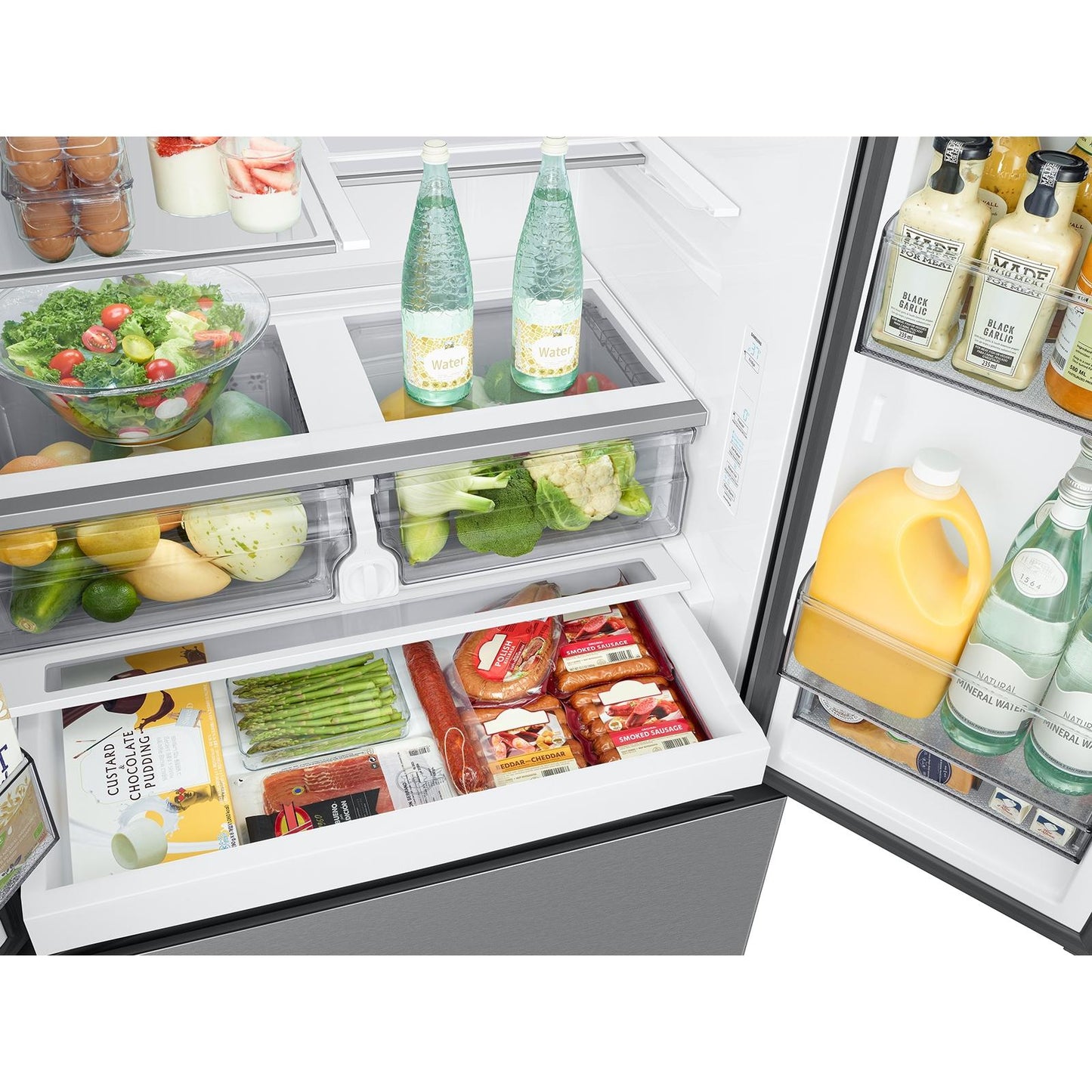  Samsung 26 cu. ft.  French Door Refrigerator with External Water and Ice Dispenser RF27CG5B10SR/AA IMAGE 4