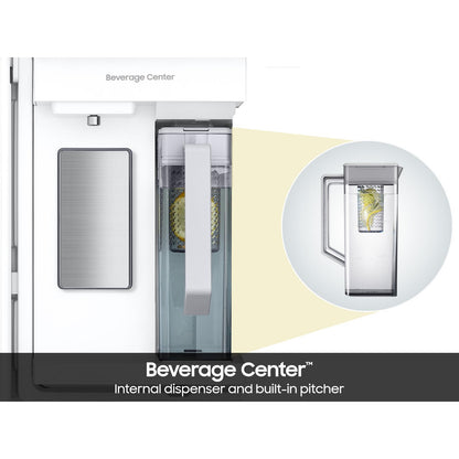  Samsung Bespoke 23 cu. ft. Counter Depth 4-Door French Door Refrigerator with Inner Beverage Center™ RF70F23DER/AA IMAGE 4
