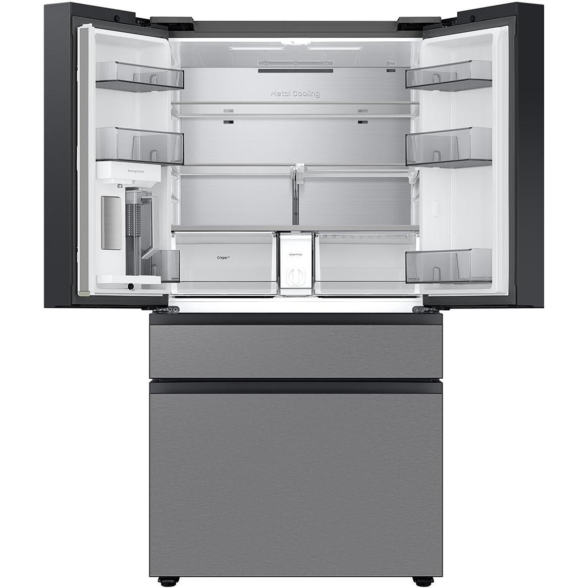  Samsung Bespoke 29 cu. ft. 4-Door French Door Refrigerator with Inner Beverage Center™ RF70F29DER/AA IMAGE 2