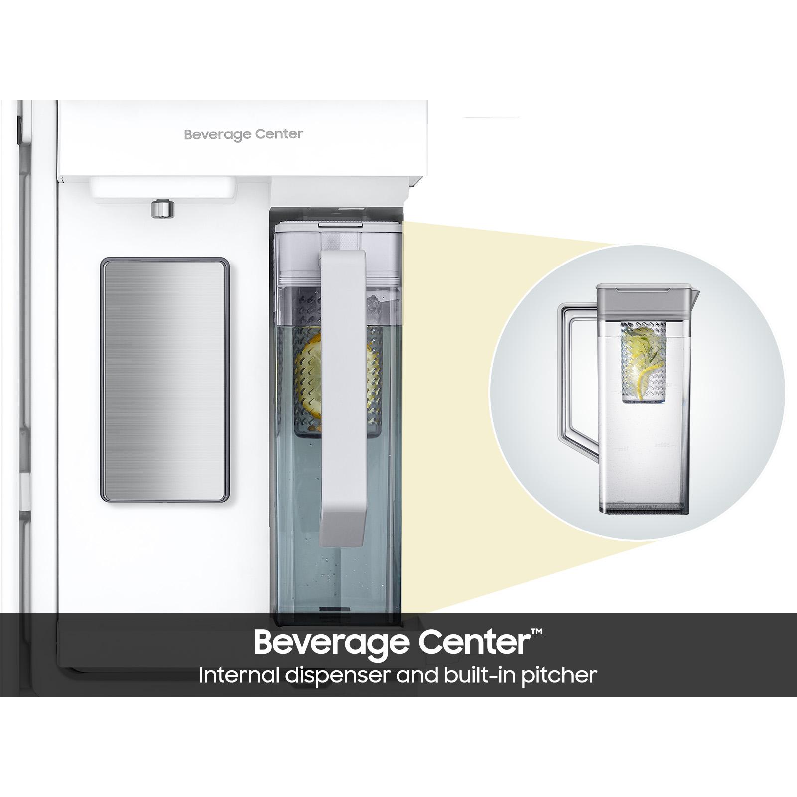  Samsung Bespoke 29 cu. ft. 4-Door French Door Refrigerator with Inner Beverage Center™ RF70F29DER/AA IMAGE 4
