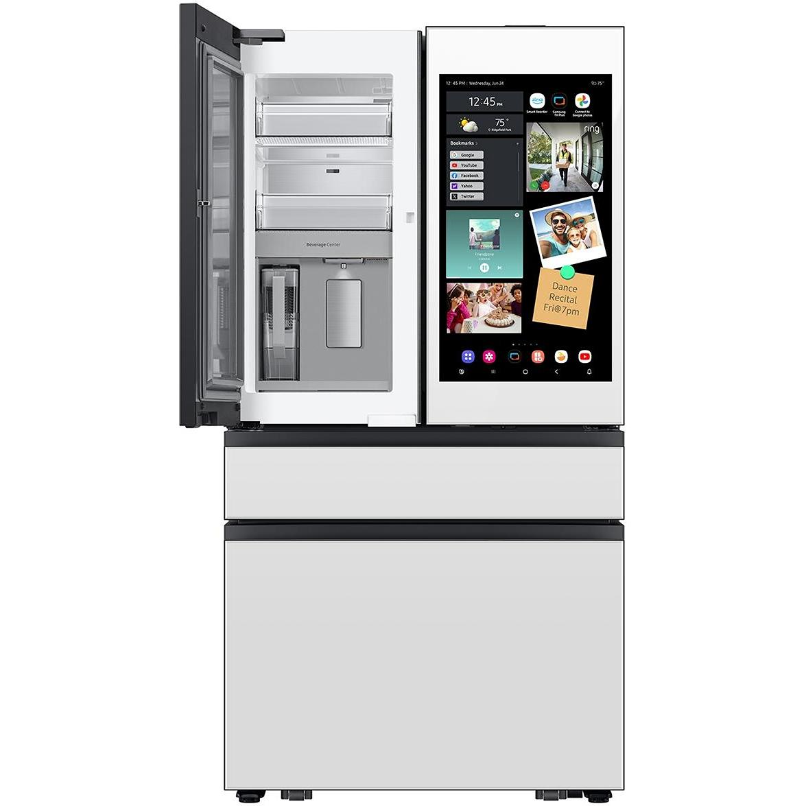  Samsung 23 cu. ft. 4-Door French Door Refrigerator with AI Family Hub™ RF90F23AEW/AA IMAGE 2