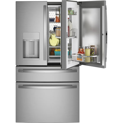 GE Profile 36-inch, 22.4 cu. ft. Counter-Depth French 4-Door Refrigerator with Wi-Fi PXD22BYPFS IMAGE 4