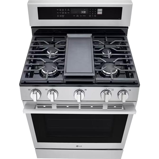 LG 30-inch Smart Gas Range with Air Fry LRGN6325X IMAGE 2