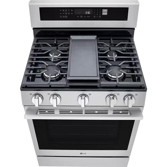  LG 30-inch Smart Gas Range with Air Fry LRGN6325X IMAGE 2