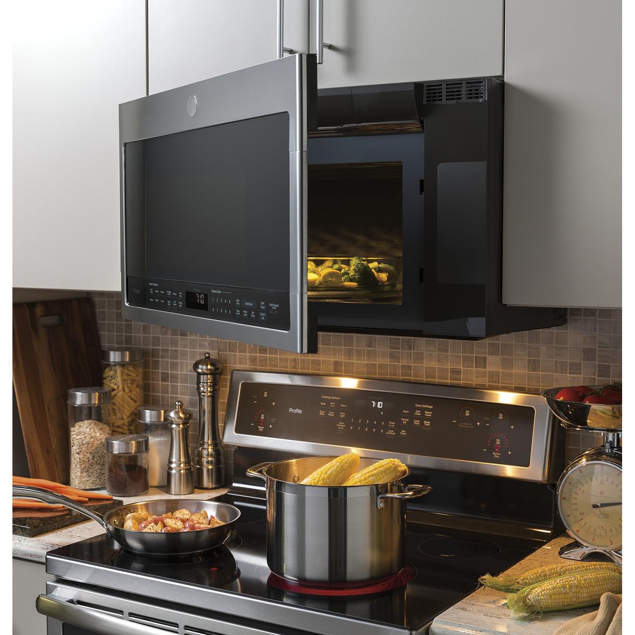 GE Profile 30-inch, 2.1 cu.ft. Over-the-Range Microwave Oven with Chef Connect PVM9005RYSS IMAGE 4