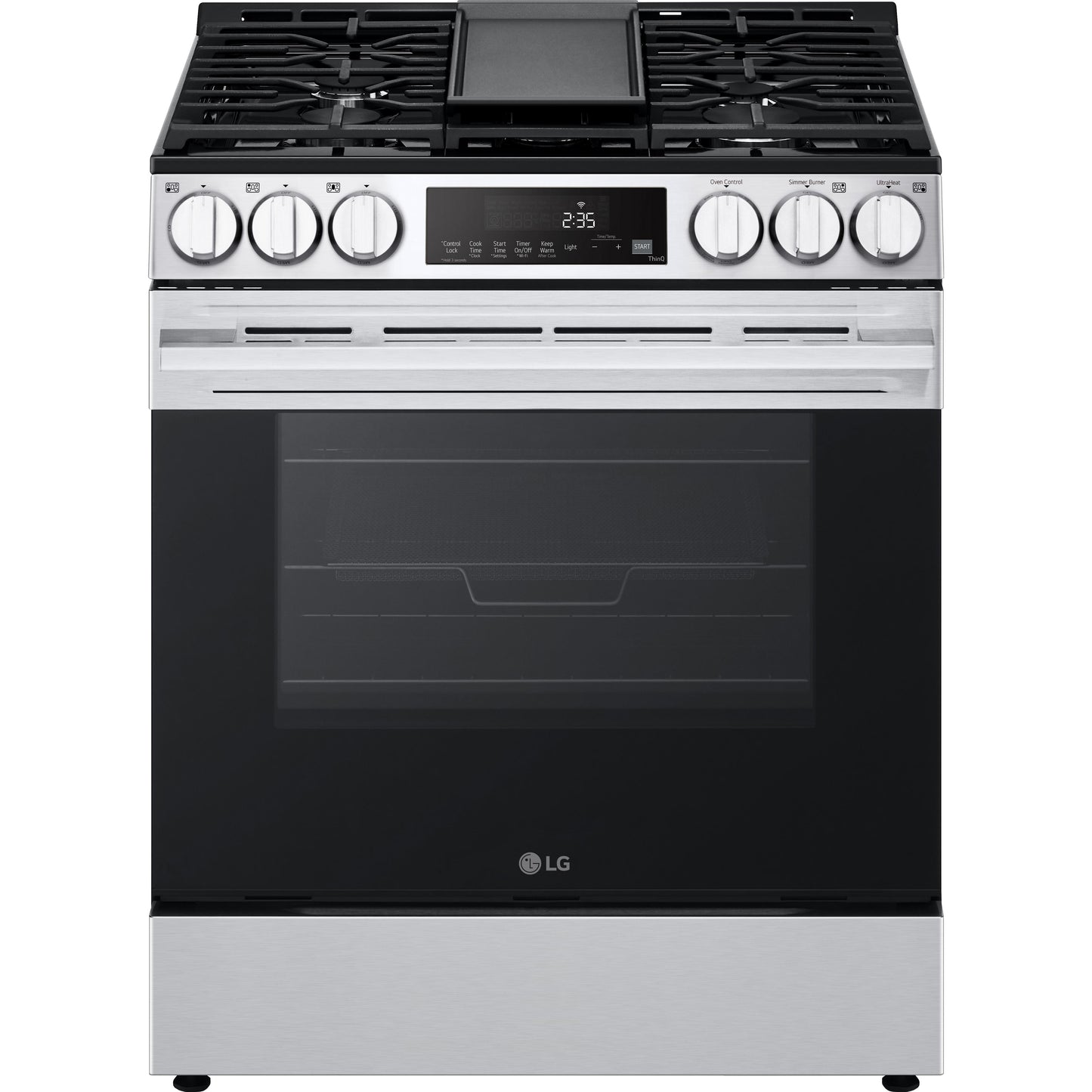  LG 5.8 cu.ft. Smart Gas Single Oven Slide-in Range with Air Fry LSGL5833X IMAGE 1