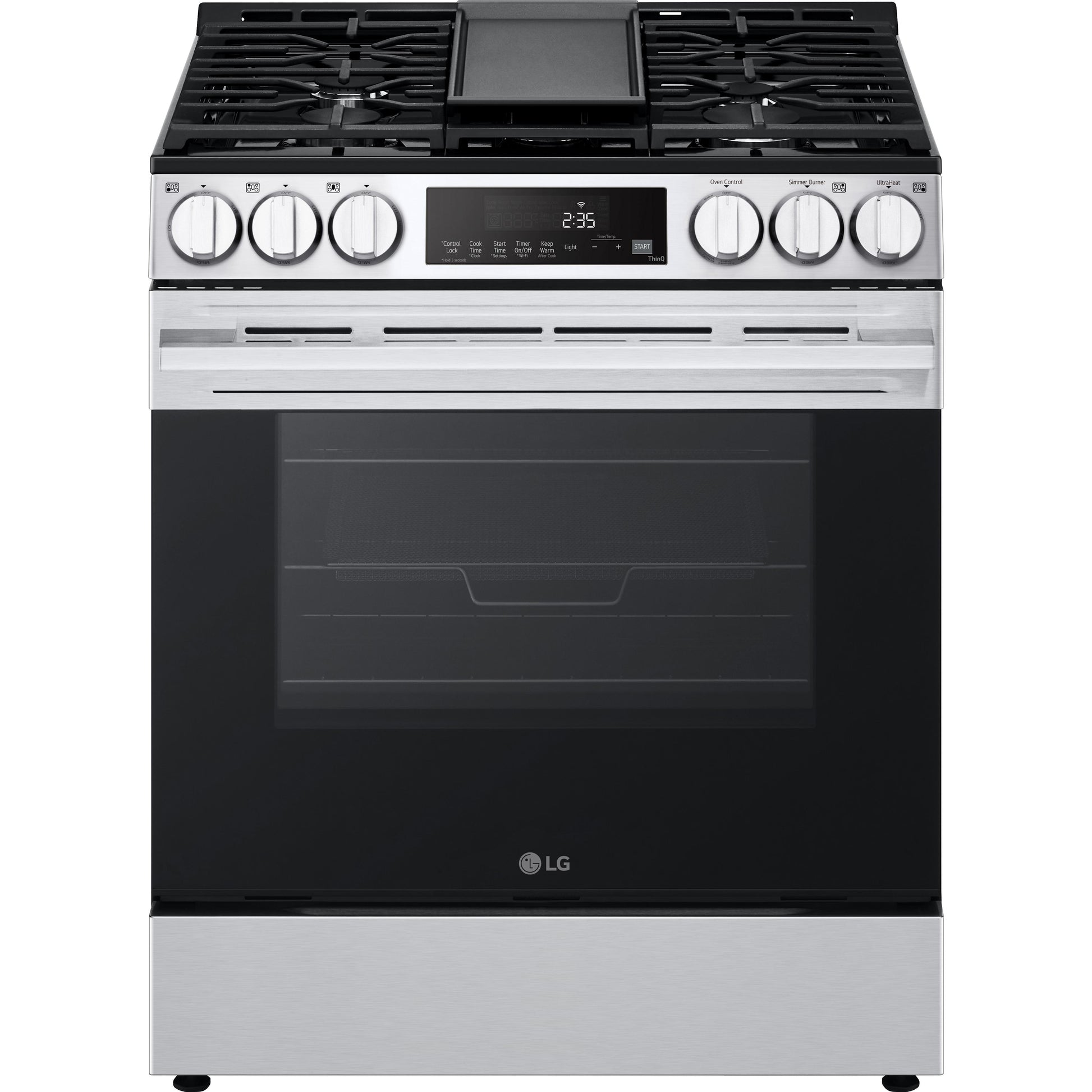  LG 5.8 cu.ft. Smart Gas Single Oven Slide-in Range with Air Fry LSGL5833X IMAGE 1