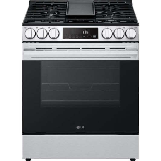  LG 5.8 cu.ft. Smart Gas Single Oven Slide-in Range with Air Fry LSGL5833X IMAGE 1